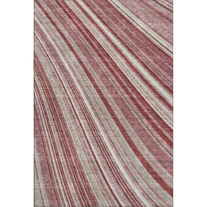 HomeRoots 9' X 12' Burgundy Gray Ivory Striped Area Rug – Durable, Washable, UV-Protected for Busy Homes 677482