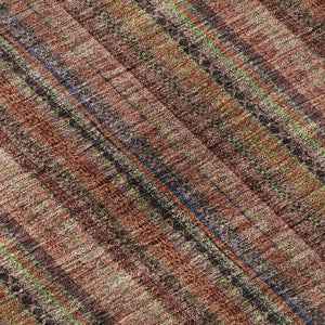 HomeRoots 10' Blush Purple & Orange Striped Washable Area Rug – UV Protected, Stain-Resistant Design for Homes 677537