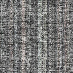 HomeRoots 10' X 14' Gray And Silver Striped Area Rug - Durable, Washable, UV Protected for Family Spaces 677549