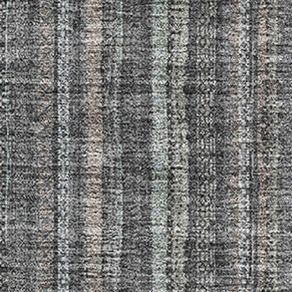 HomeRoots 10' X 14' Gray And Silver Striped Area Rug - Durable, Washable, UV Protected for Family Spaces 677549