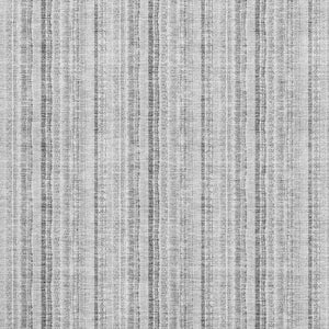 HomeRoots 5' X 8' Silver And Gray Striped Area Rug – Durable, Washable, UV-Protected for Stylish Living Spaces 677575
