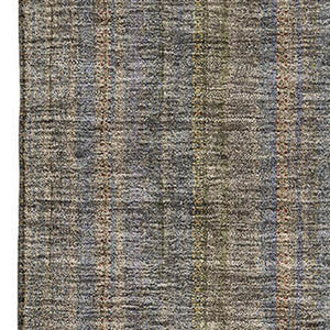 HomeRoots 10' Taupe and Olive Green Striped Washable Area Rug - UV Protected, Stain Resistant, Easy Care Design 677585