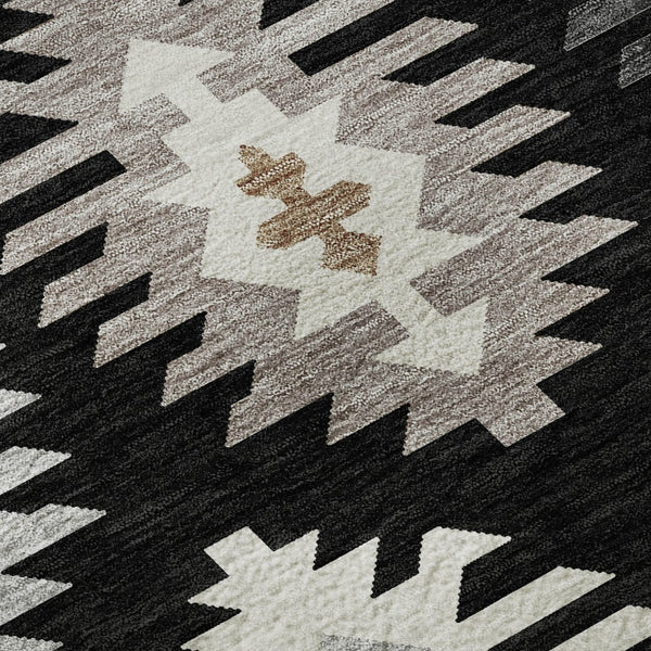 HomeRoots 10' X 14' Washable Southwestern Area Rug - Durable, UV-Protected, Stylish Design for High-Traffic Spaces 677609