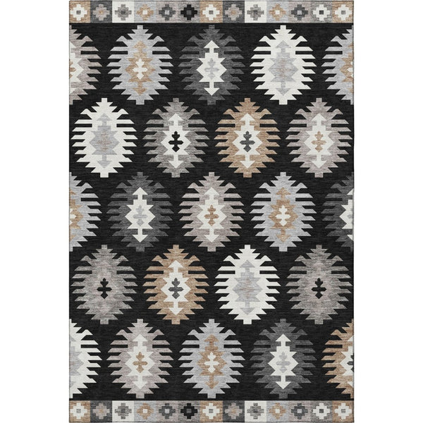 HomeRoots 10' X 14' Washable Southwestern Area Rug - Durable, UV-Protected, Stylish Design for High-Traffic Spaces 677609