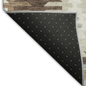 HomeRoots 5' X 8' Brown Taupe & Ivory Southwestern Washable Area Rug - Durable, UV-Protected & Stylish Design 677611