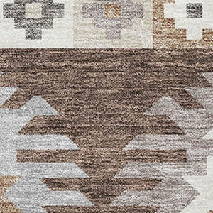 HomeRoots 8' X 10' Washable Southwestern Area Rug with UV Protection - Durable, Stylish, and Stain Resistant! 677613