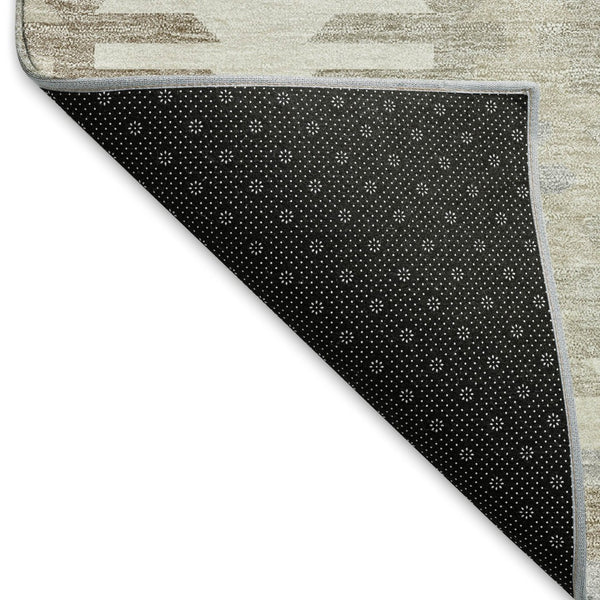 HomeRoots 8' X 10' Southwestern Washable Area Rug in Warm Ivory, Beige & Gray - UV Protected & Durable Design 677631