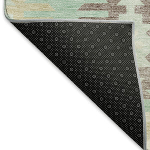 HomeRoots 10' Southwestern Area Rug in Mint Green, Ivory & Peach – Washable, UV Protected, Stain Resistant Decor 677645