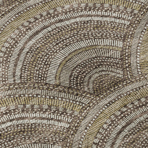 HomeRoots 8' Washable Round Rug in Brown, Beige & Taupe - Stylish, Stain Resistant, UV Protected Area Rug 677678