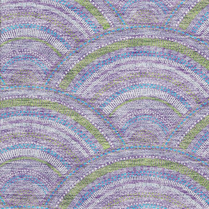 HomeRoots 5' X 8' Elegant Geometric Area Rug in Lavender & Olive Green - Washable, UV-Protected, Family-Friendly 677689