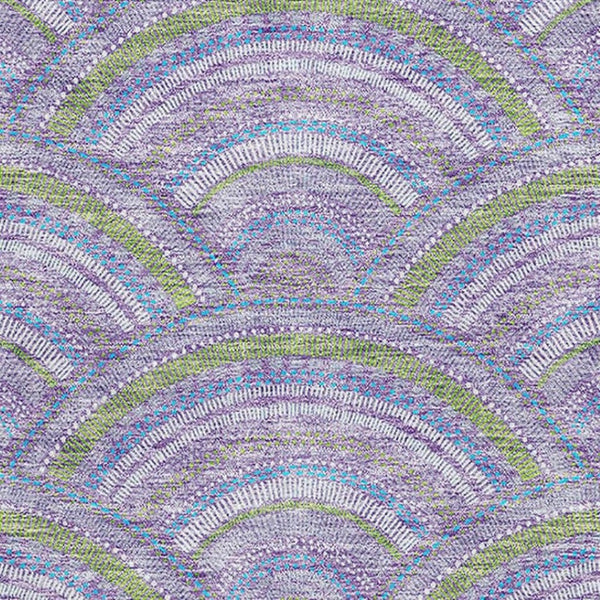 HomeRoots 8' X 10' Stylish Lavender Olive Green Ivory Geometric Area Rug – Washable, UV Protected for Homes 677691