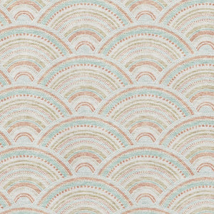 HomeRoots 5' X 8' Stylish Linen Peach and Ivory Geometric Area Rug – Durable, Washable, UV Protected Design! 677695