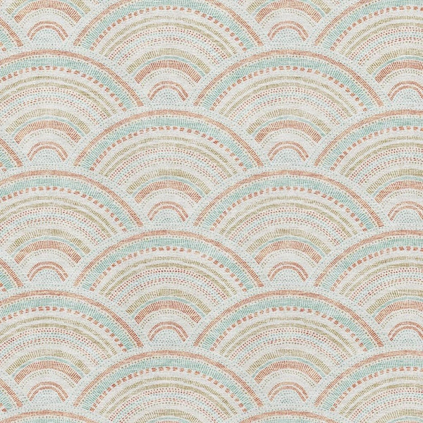 HomeRoots 5' X 8' Stylish Linen Peach and Ivory Geometric Area Rug – Durable, Washable, UV Protected Design! 677695
