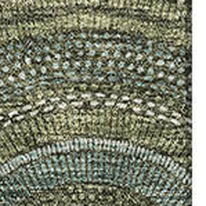 HomeRoots 8' X 10' Olive Green & Silver Geometric Area Rug - Washable, UV-Protected, Durable & Stylish Design 677703