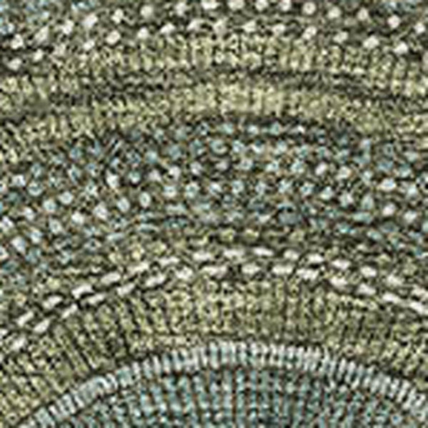 HomeRoots 10' Olive Green & Silver Geometric Area Rug - Washable, UV Protected, Perfect for High-Traffic Spaces 677705