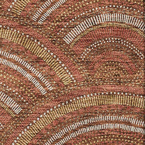 HomeRoots 8' X 10' Washable Rust Gold Ivory Geometric Area Rug with UV Protection for Modern Homes & Spaces 677709