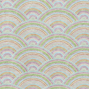 HomeRoots 10' X 14' Pearl Orange and Green Geometric Area Rug - Washable, UV-Protected, Stylish & Durable Design 677717