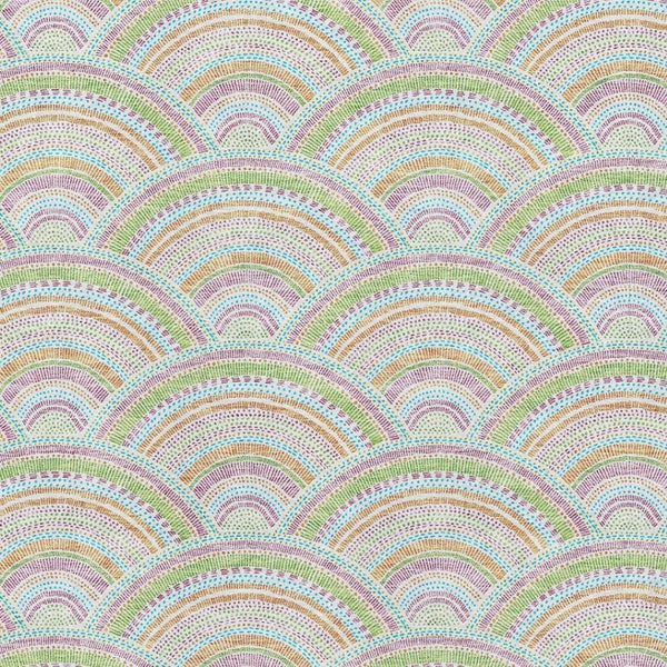 HomeRoots 10' X 14' Pearl Orange and Green Geometric Area Rug - Washable, UV-Protected, Stylish & Durable Design 677717