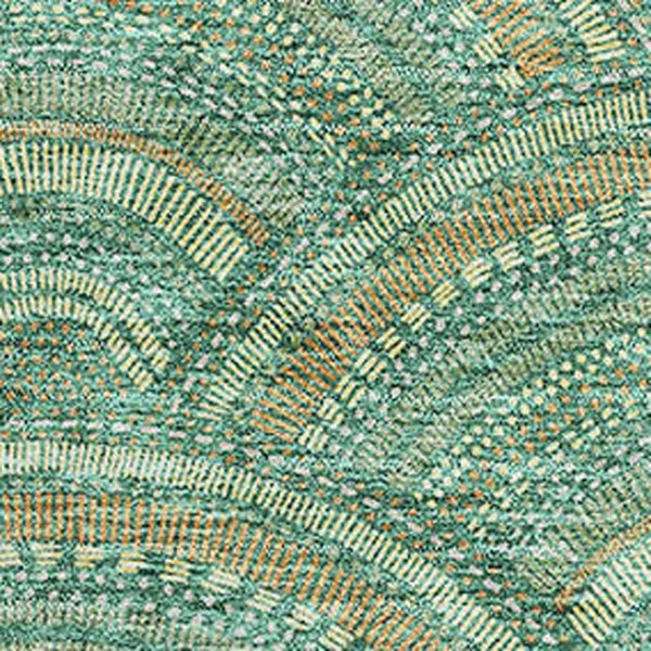 HomeRoots 8' X 10' Sage and Peach Geometric Area Rug – Washable, UV-Protected, Durable & Family-Friendly Design 677721
