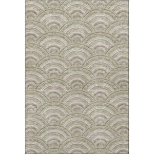 HomeRoots 9' X 12' Taupe and Ivory Geometric Area Rug - Washable, UV-Protected, Stylish & Durable for Every Home 677728