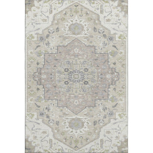 HomeRoots 10' X 14' Ivory Beige Taupe Oriental Area Rug - Washable, UV-Protected, Stain Resistant, Durable Design 677771