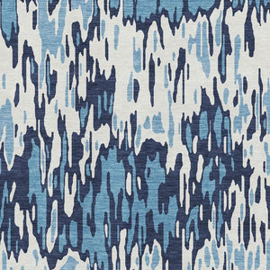 HomeRoots 9' X 12' Blue And Ivory Striped Washable Area Rug – Durable, UV-Protected, Stylish for Any Space 677794