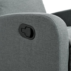 English Elm Christopher Knight Home® - Modern Recliner Plush Manual Recliner Chair with Ergonomic Support, 3-Position Backrest, Durable Fabric Comfort Charcoal N763P256491E