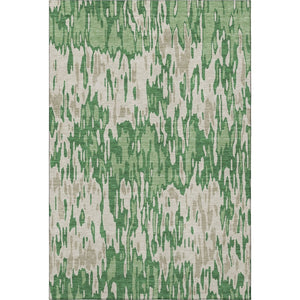 HomeRoots 9' X 12' Striped Washable Area Rug in Green Beige Taupe – UV Protected, Durable & Family-Friendly! 677806