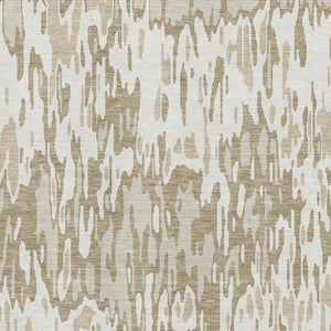HomeRoots 8' X 10' Stylish Ivory Beige Taupe Striped Area Rug - Washable, UV-Protected, & Family-Friendly! 677817