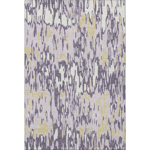 HomeRoots 5' X 8' Washable Lime Green & Ivory Striped Area Rug with UV Protection for Stylish, Durable Living Spaces 677827