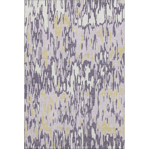 HomeRoots 9' X 12' Vibrant Lime Green & Ivory Striped Area Rug - UV Protected, Stain Resistant, Durable Design 677830