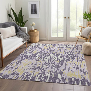HomeRoots 9' X 12' Vibrant Lime Green & Ivory Striped Area Rug - UV Protected, Stain Resistant, Durable Design 677830