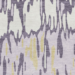 HomeRoots 9' X 12' Vibrant Lime Green & Ivory Striped Area Rug - UV Protected, Stain Resistant, Durable Design 677830