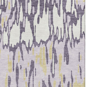 HomeRoots 9' X 12' Vibrant Lime Green & Ivory Striped Area Rug - UV Protected, Stain Resistant, Durable Design 677830
