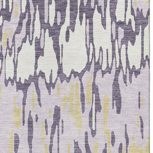 HomeRoots 9' X 12' Vibrant Lime Green & Ivory Striped Area Rug - UV Protected, Stain Resistant, Durable Design 677830