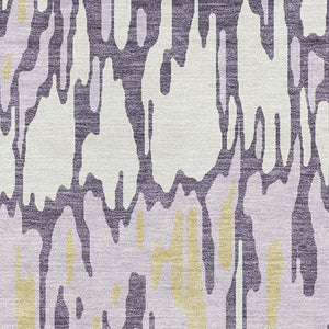 HomeRoots 10' X 14' Striped Washable Area Rug in Lime Green & Ivory – Durable, UV-Protected, Family-Friendly Design 677831