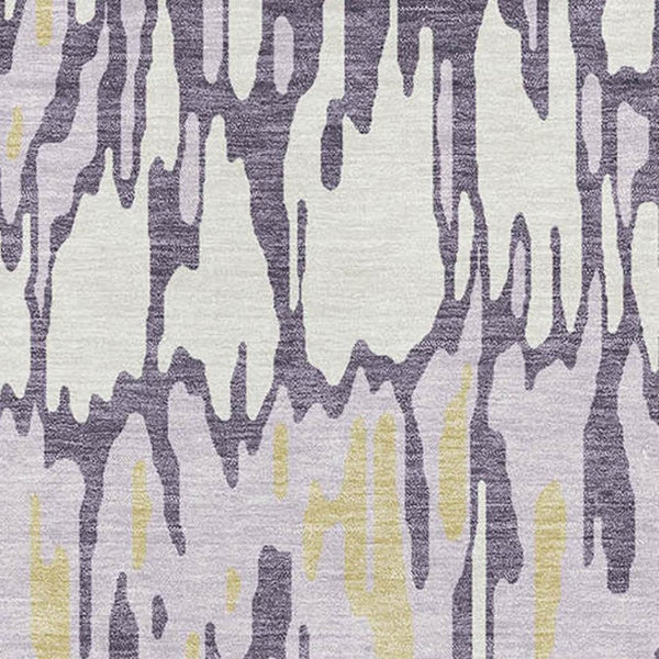 HomeRoots 10' X 14' Striped Washable Area Rug in Lime Green & Ivory – Durable, UV-Protected, Family-Friendly Design 677831