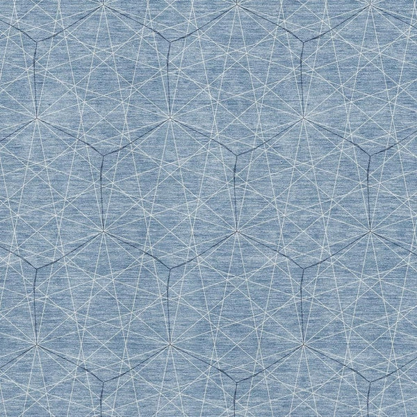 HomeRoots 10' X 14' Denim Blue & Ivory Washable Area Rug - Durable, Stain Resistant with UV Protection! 677861