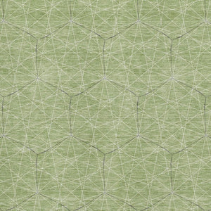 HomeRoots 5' X 8' Green and Ivory Geometric Washable Area Rug with UV Protection - Durable & Stylish Decor! 677863