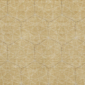 HomeRoots 9' X 12' Gold And Ivory Geometric Area Rug - Stylish, Durable, Washable, UV Protected for Modern Homes 677872