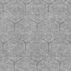 HomeRoots 9' X 12' Gray & Silver Geometric Washable Area Rug - UV Protected, Stain Resistant, Perfect for Busy Homes 677878