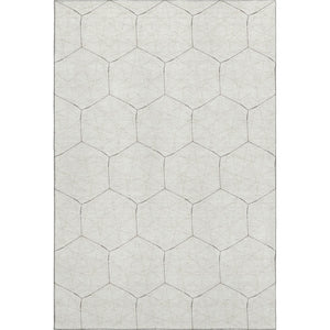 HomeRoots 10' X 14' Stylish Ivory & Brown Geometric Washable Area Rug - Stain Resistant & UV Protected Decor! 677885