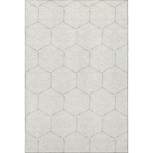 HomeRoots 10' X 14' Stylish Ivory & Brown Geometric Washable Area Rug - Stain Resistant & UV Protected Decor! 677885