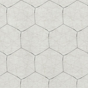HomeRoots 5' X 8' Linen & Black Geometric Area Rug - Washable, UV-Protected, Durable & Stylish for Any Room 677887
