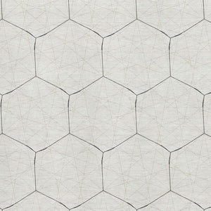 HomeRoots 9' X 12' Stylish Linen-Black Geometric Area Rug - Washable, UV-Protected, Durable for High-Traffic Homes 677890