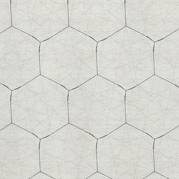 HomeRoots 10' X 14' Linen & Black Geometric Area Rug – Durable, Washable, UV Protected for Modern Homes 677891
