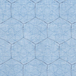 HomeRoots 8' X 10' Stylish Sky Blue & Denim Geometric Area Rug - Washable, UV Protected, Stain Resistant Design 677901