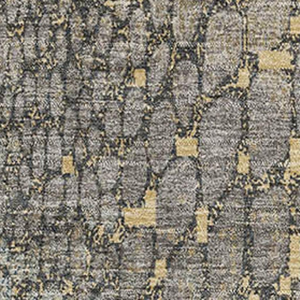 HomeRoots 9' X 12' Gold Gray Silver Abstract Area Rug - Washable, Stain-Resistant, UV Protected, Durable Design 677932