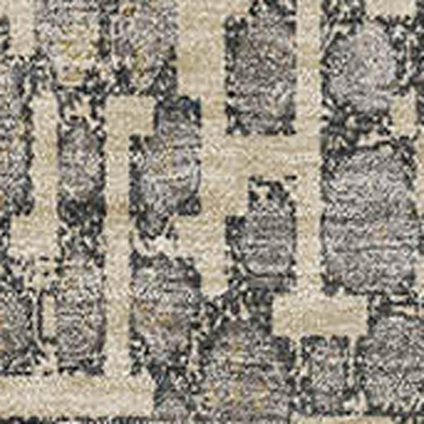 HomeRoots 5' X 8' Washable Beige Taupe Ivory Geometric Area Rug with UV Protection - Perfect for Busy Homes! 677953