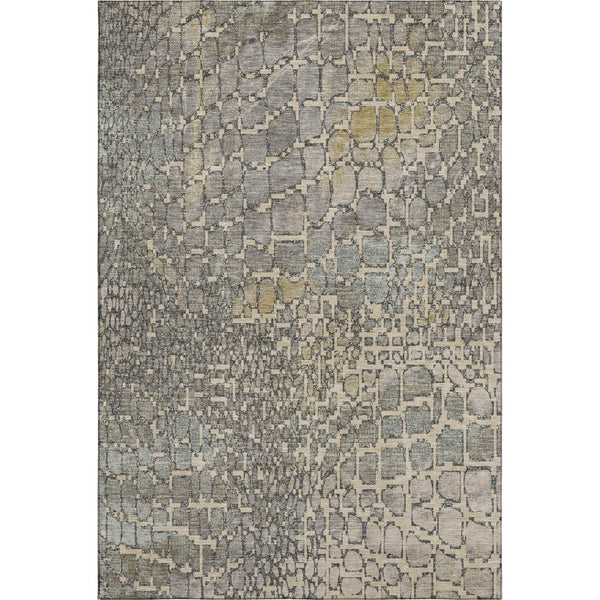 HomeRoots 10' Beige Taupe & Ivory Abstract Geometric Area Rug - Washable, UV-Protected, Ideal for Busy Homes 677957